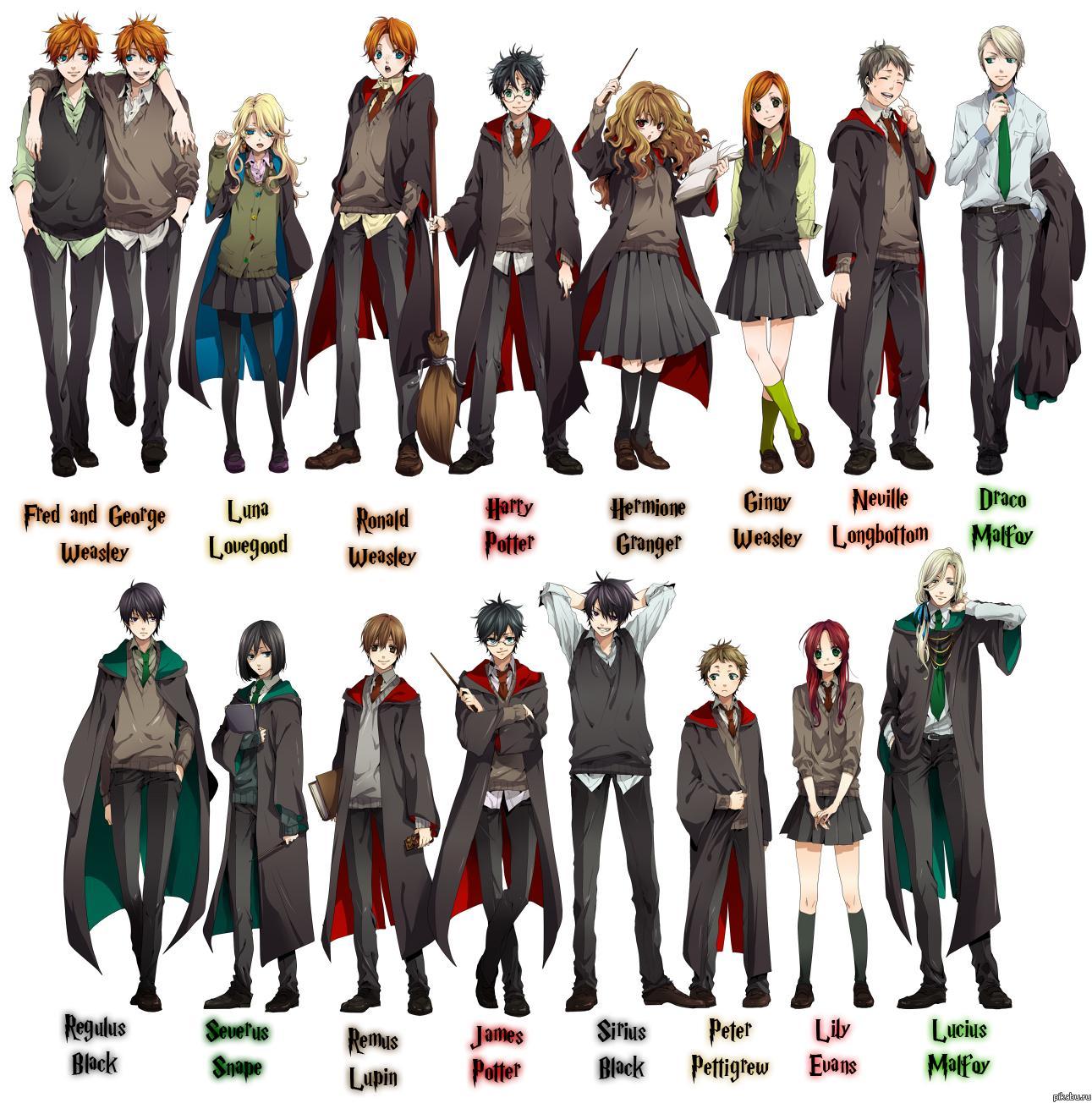 Рост персонажей Гарри Поттера