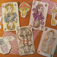 Алиса в стране чудес: Мартовский заяц,  белый кролик, Чеширский кот и мышка Соня