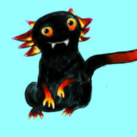 Придуманное мной существо- огненная обсидия.