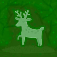 Просто захотелось нарисовать светящегося оленя.. Дух леса. Назвала Сервус-Элафус