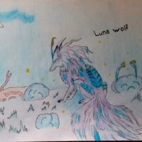 Лунный волк(волчица).