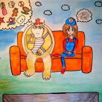 Боузер сногсшибательно играет... В прямом смысле (Вселенная Mario)