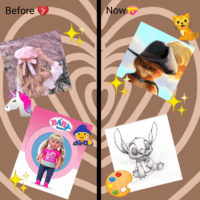 Before:💔🧙🦄 After:💝🐈🎨