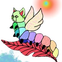 Кошкогусеница😺🧡💛💚💙💜