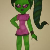 😶У неё хвост–змея😶