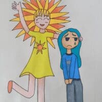 Солнце и дождь очень похожи на Печаль и Радость из Головоломки, не так ли?😋