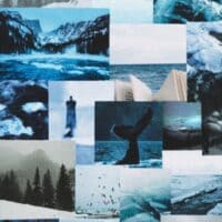 на север. где плавают киты, воет холодный ветер, северное сияние в небе. 🐋