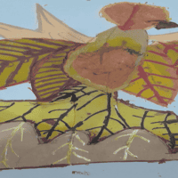 Птица "Желте-листка"