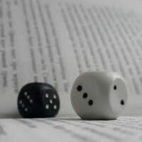 black and white dice