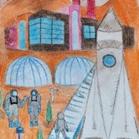 В 2126 г. люди построили завод для озеленения на Марсе